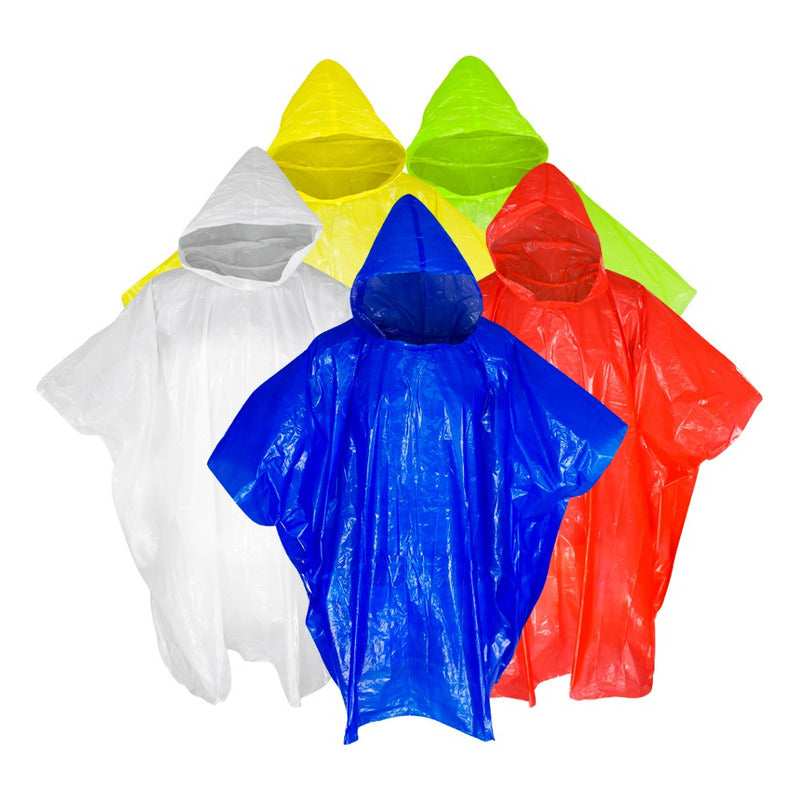 Pack 10 Capas Poncho De Agua De Emergencia Para Lluvia