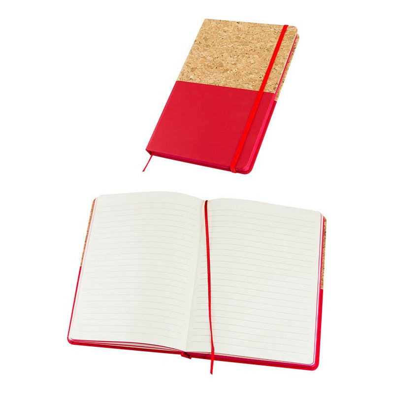 Cuaderno Ecológico A5 de Corcho y Cuero PU | 80 Hojas Lineadas | Pack x3