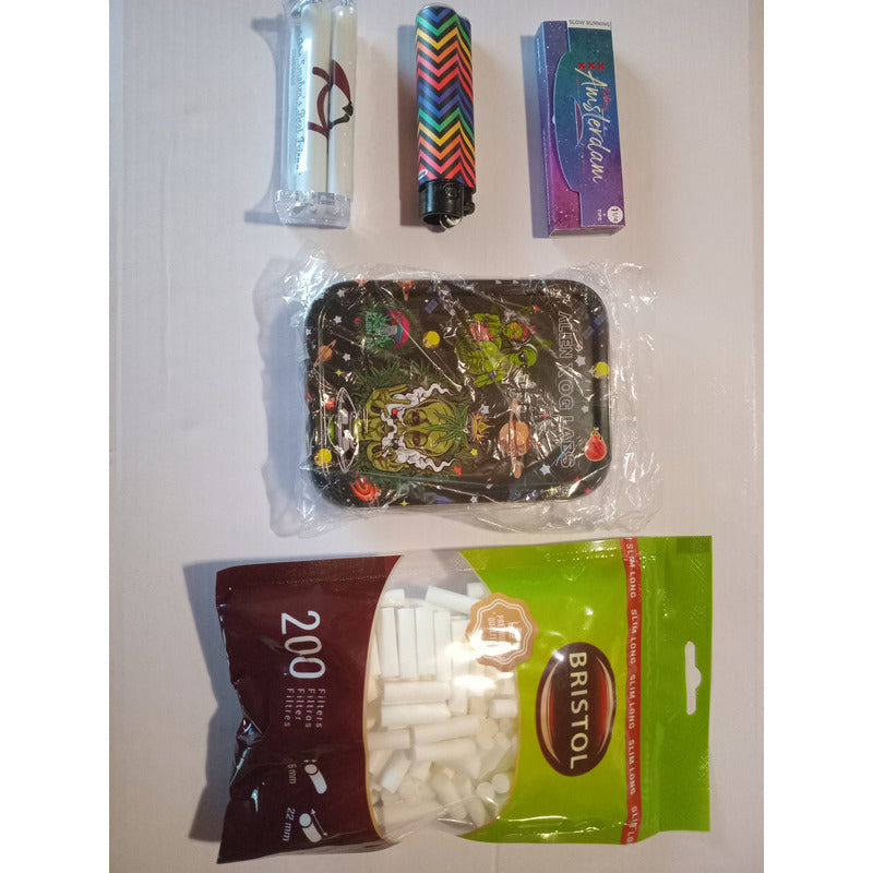 Pack Caja Metálica + Papelillos + Filtro + Atomic + Enrolado