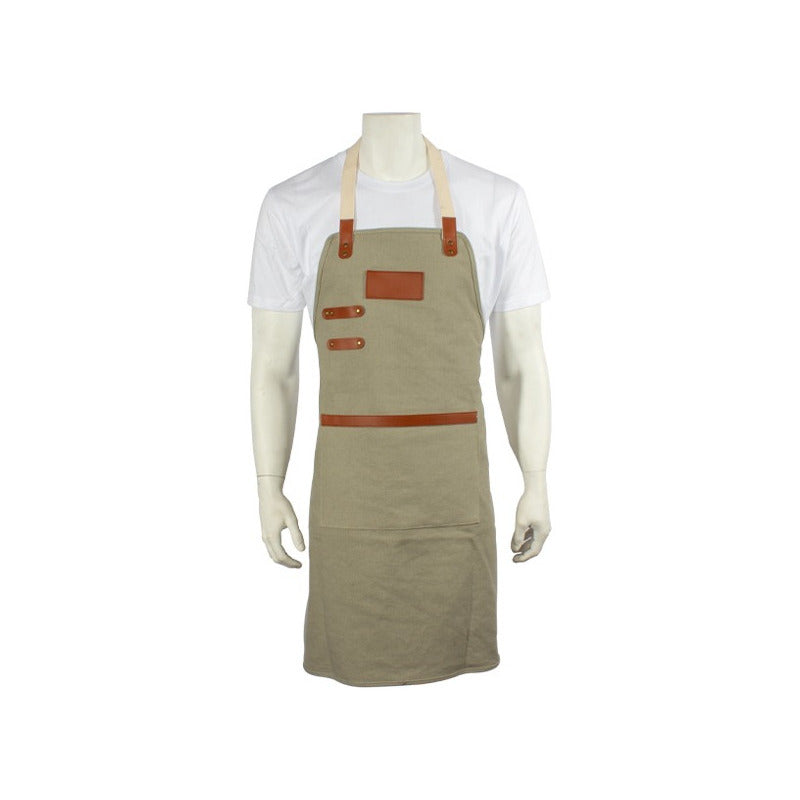 Pechera Asador Canvas Algodon Natural.