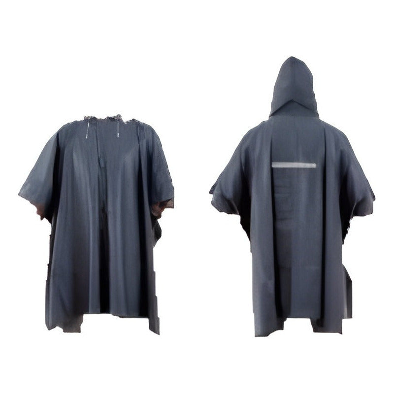 Poncho Impermeable Pvc Con Gorro Pack 2 Unidades