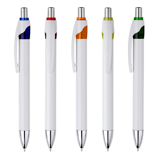 Bolígrafo Lápiz Promocional Blanco/plateado Pack 50 Unds