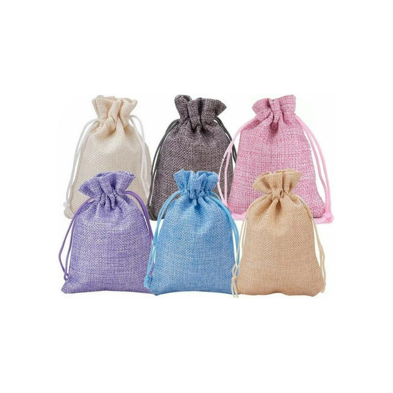 Bolsitas de Arpillera de Yute con Cordón Ajustable | 7x9 cm