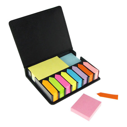 Set De Notas Adhesivas De Pu Negro Pack De 5 Unidades