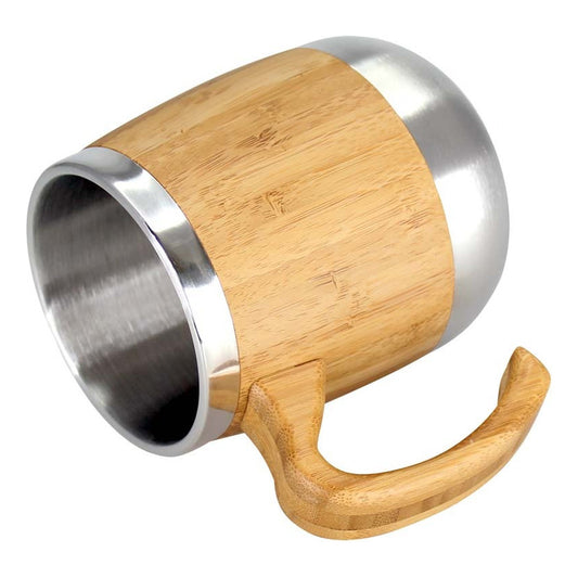 Tazón Cervecero de Bambú 450 cc con Interior de Acero Inoxidable | Chopp Ecológico