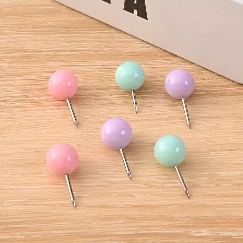 Tachuela Pincho Colores Surtidos Pelotita 30 Unds