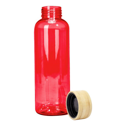 Botella Plástica Con Tapa Bamboo 550cc. Pack 10 Unidades