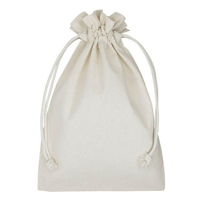 Bolsas de Algodón Color Negro con Cordón Tipo Saco 120 g/m² | Pack x10