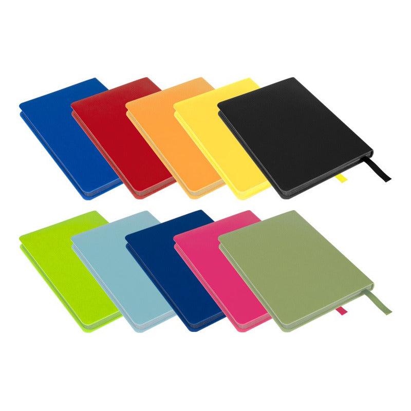 Libreta De Bolsillo Pu Eco Cuero Lomo Pintado Pack 10 Unds
