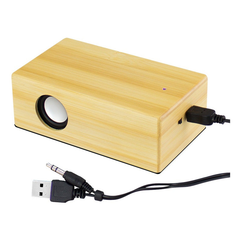Parlante de Bambú con Amplificador por Inducción | Sin Cables ni Bluetooth