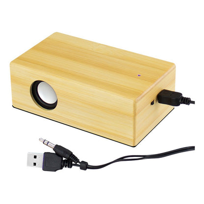 Parlante de Bambú con Amplificador por Inducción | Sin Cables ni Bluetooth