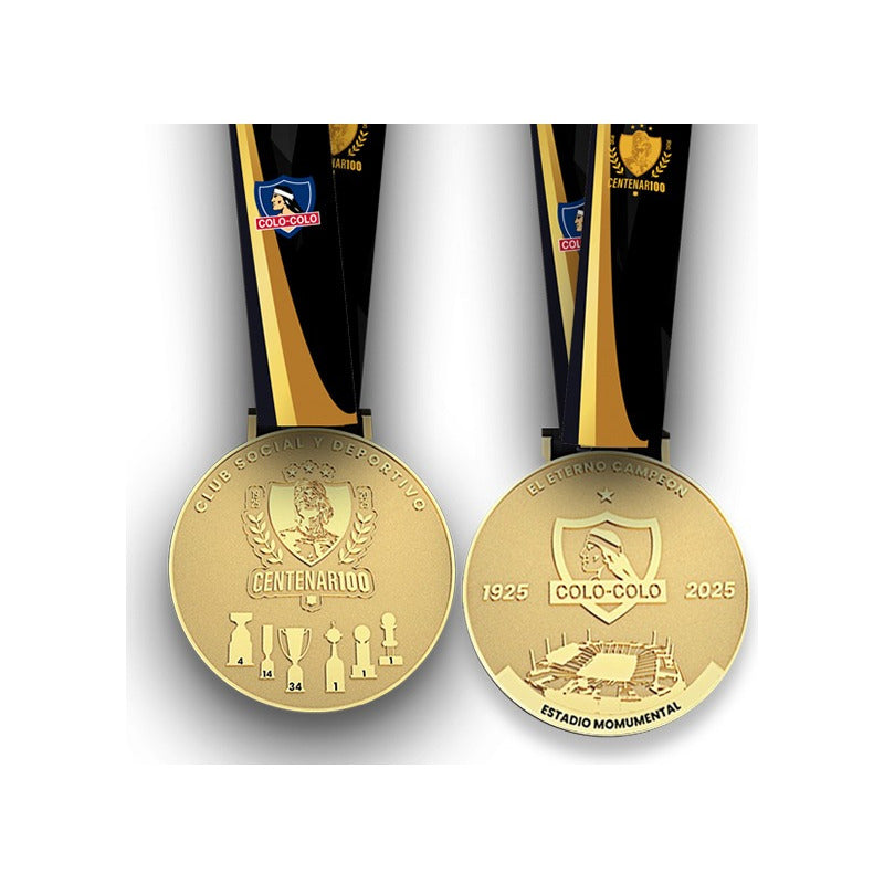 Medallón Conmemorativo Centenario Colo Colo Diseño