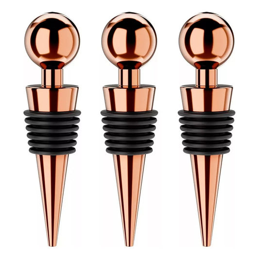 Pack De 3 Unidades Tapón De Vino Encobrizado