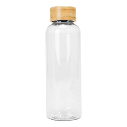 Botella Plástica Con Tapa Bamboo 550cc. Pack 10 Unidades