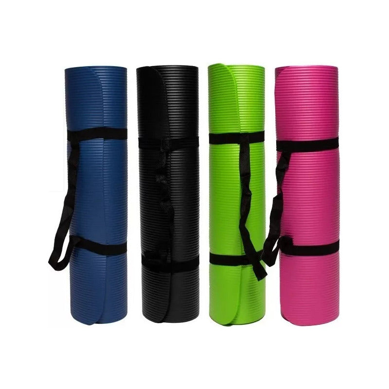 Pack 3 Mat Yoga 8 Mm Alfombra Gruesa Colores Surtidos Color