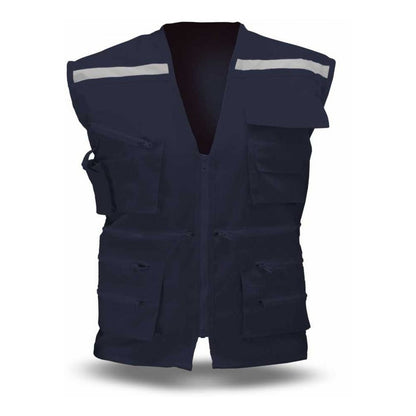 Chaleco Geologo Poplin Cinta Reflectante Colores Disponibles
