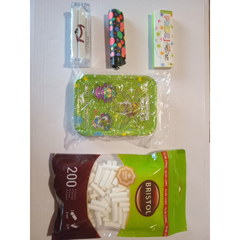 Pack Caja Metálica + Papelillos + Filtro + Atomic + Enrolado