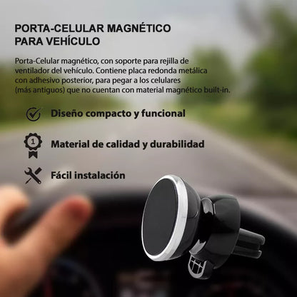 Soporte Magnetico Porta Celular Telefono Auto A/c