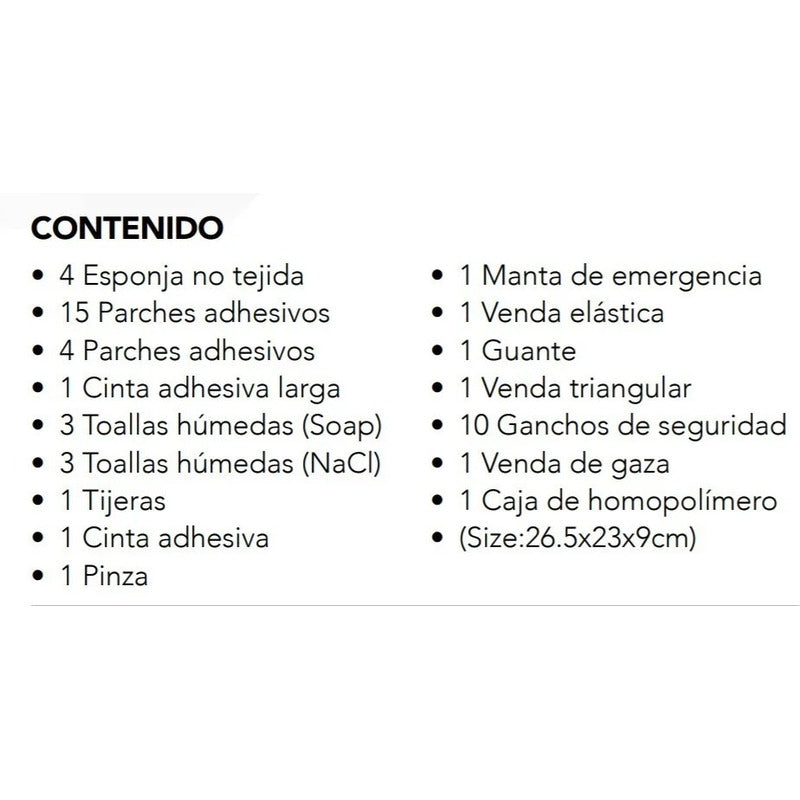 Botiquín Equipado 10 Personas Para Playa - Camping - Auto