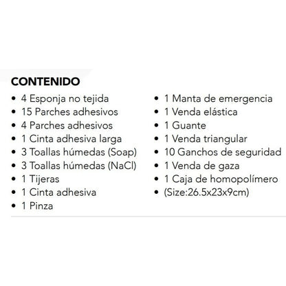 Botiquín Equipado 10 Personas Para Playa - Camping - Auto