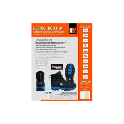 Botín De Seguridad Bering High Hw Certificado Caña Alta