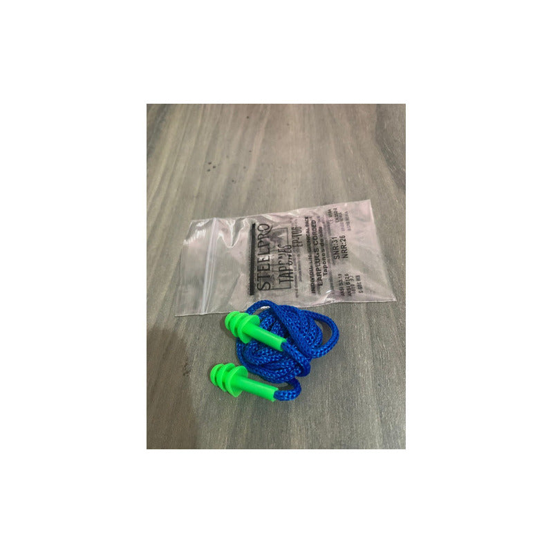 Tapon Auditivo Ep-t06 C/bolsa Higenica 100 Unid Color Verde