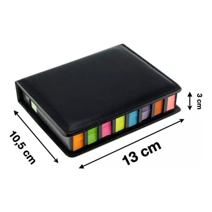 Set De Notas Adhesivas De Pu Negro Pack De 5 Unidades