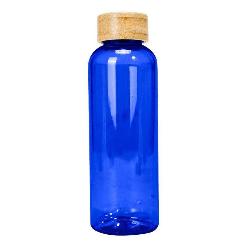Botella Plástica Con Tapa Bamboo 550cc. Pack 10 Unidades