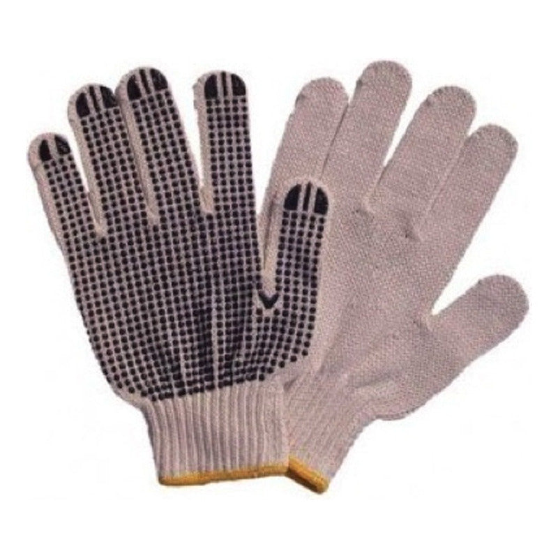 Guante De Hilo Pigmentado 4 Hebras Grueso Pack 12 Pares