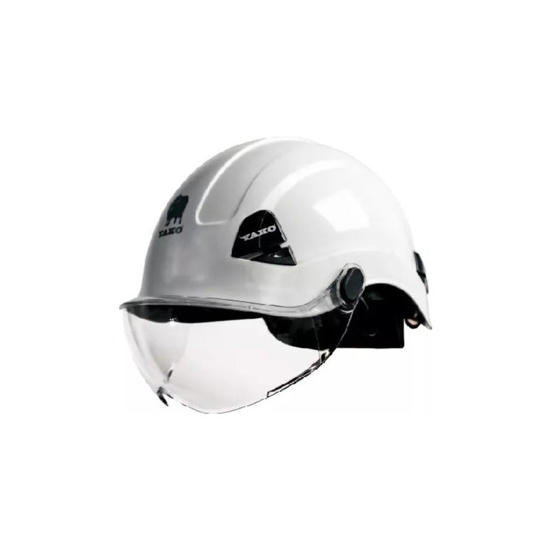 Casco Yako Steelpro Color Negro + Visor De Seguridad