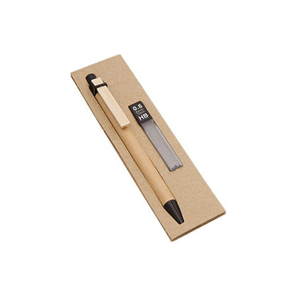 Set Portaminas Ecológico 0.5 mm con Tubo de Recambio | Cartón Reciclado | Pack x12