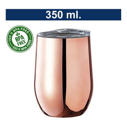 Vaso Mug Térmico Acero Inoxidable Encobrizado 350ml