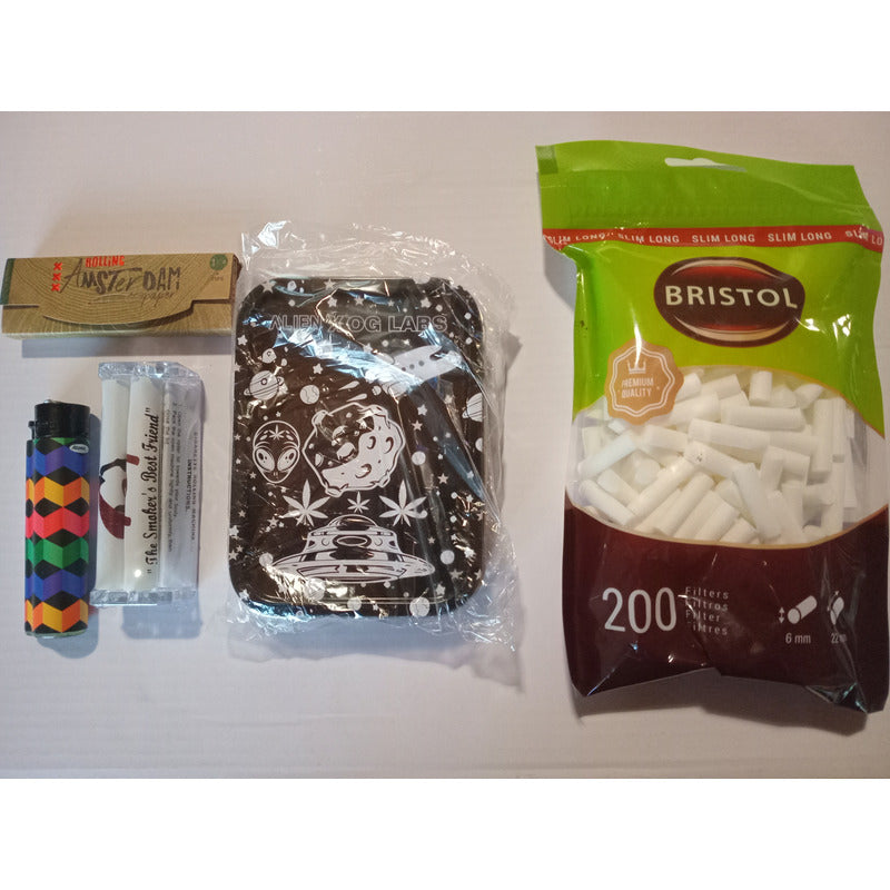 Pack Caja Metálica + Papelillos + Filtro + Atomic + Enrolado