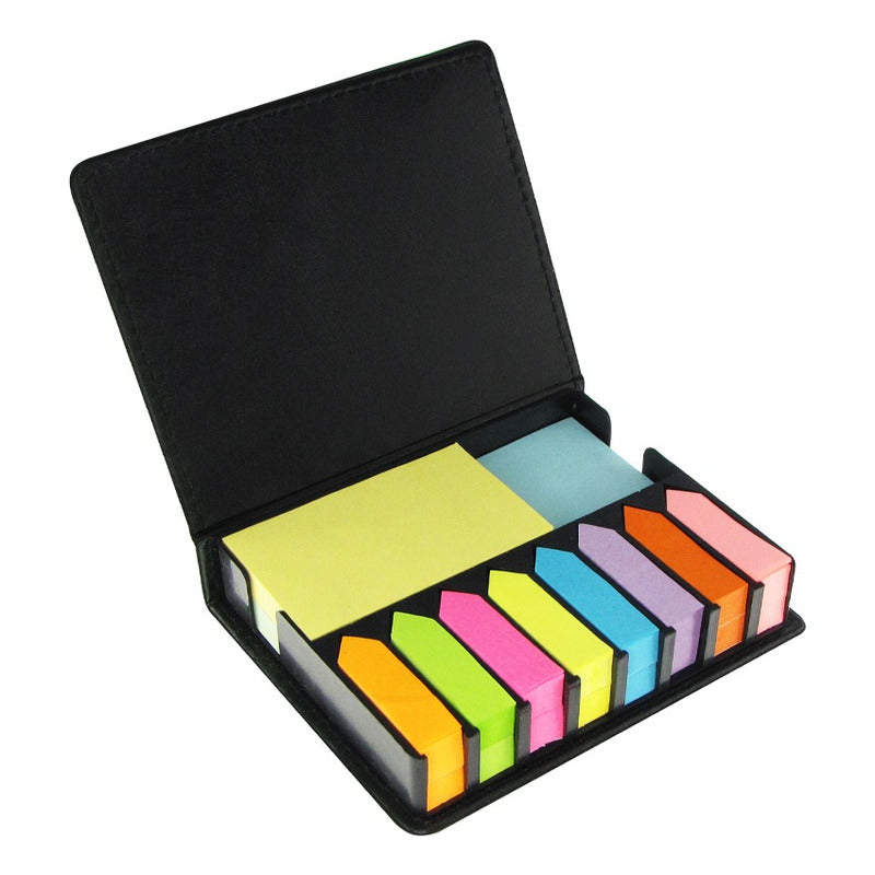 Set De Notas Adhesivas De Pu Negro Pack De 20 Unidades