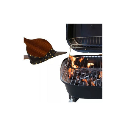 Soplador De Carbón Para Parilla / Chimenea En Cuero Y Madera