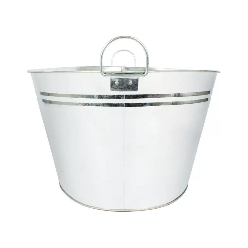 Balde Para Hielo Hielera Galvanizado Gigante De 87 Litros