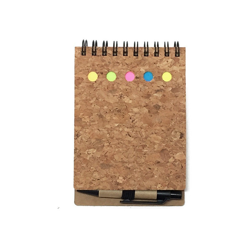Set Libreta Ecológica con Tapa de Corcho, Notas y Bolígrafo | Pack x50