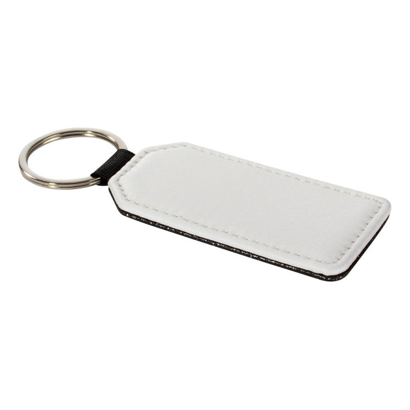 Llavero Bandera Blanco Pu Sublimación Pack 6 Unidades