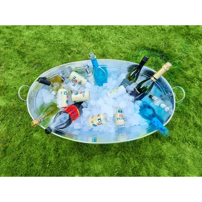 Balde Para Hielo Hielera Galvanizado Gigante De 87 Litros