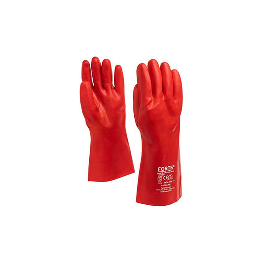 Guante Pvc Rojo 14 ( Largo 35 Cm ) Certificado