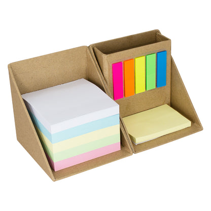 Set Cubo Organizador Ecológico Portalápices con Notas y Banderitas | 9.5 cm