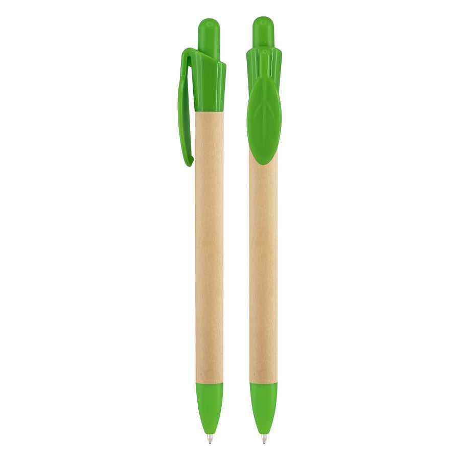 Pack Bolígrafos Ecológicos de Cartón Reciclado Diseño Hoja